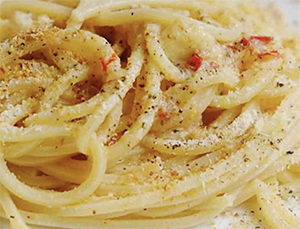 Spaghetto alla carrettiera con Cuvée Augusto 2014 Lessini Durello Riserva